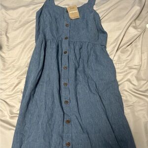 Patagonia Blue Button-Front Sundress